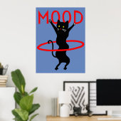 Mood cat | Funny & decorative Poster (Bureau à domicile)