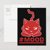 #MOOD Cat Red Logo Illustration Briefkaart (Voorkant / Achterkant)