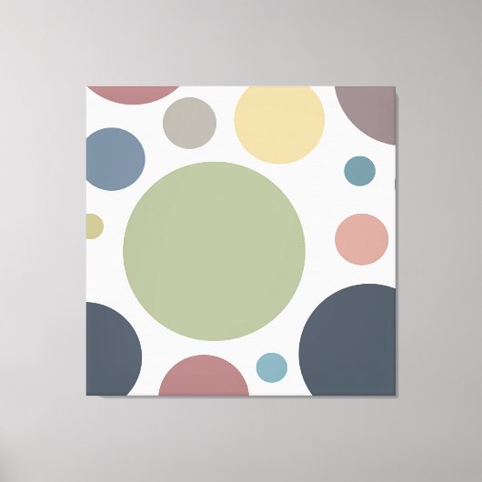 Mood Cool Polka-Stippen Canvas Afdruk (Voorkant)