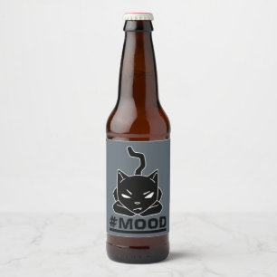 #MOOD Kat   Zwart Kat Logo Illustratie Bier Etiket
