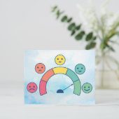 "Mood Meter" Design de carte postale émotionnelle (Debout devant)
