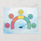 "Mood Meter" Design de carte postale émotionnelle (Devant)