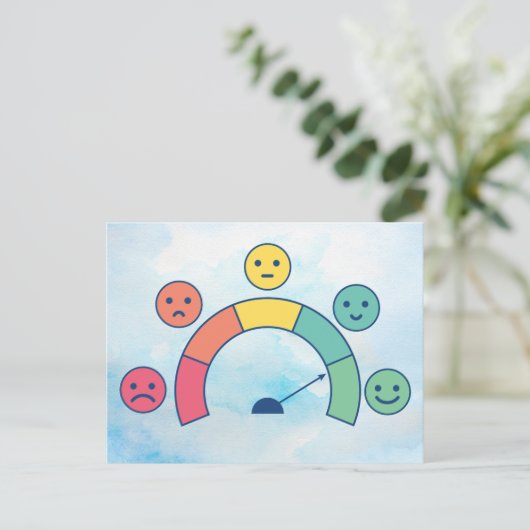 Mood Meter Emotioneel Briefkaart Ontwerp (Staand voorkant)