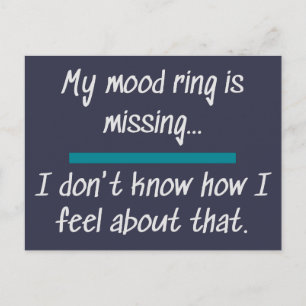 Mood Ring Feelings Funny Novelty Life Gezegden Briefkaart