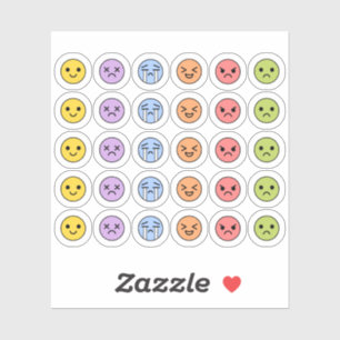 Mood Tracker Schattigee Emoties Emoji Head Bujo Pl Sticker