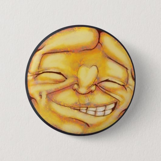 MoodBadge - Gelukkig! Ronde Button 5,7 Cm (Voorkant)