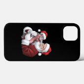 Moodeng Christmas Funny Santa Claus Case-Mate iPhone Case (Achterkant (horizontaal))