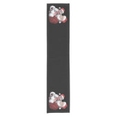 Moodeng Christmas Funny Santa Claus Korte Tafelloper (Voorkant)