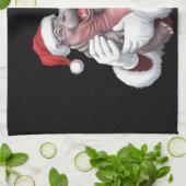 Moodeng Christmas Funny Santa Claus Theedoek (Gevouwen)