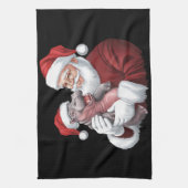 Moodeng Christmas Funny Santa Claus Theedoek (Verticaal)