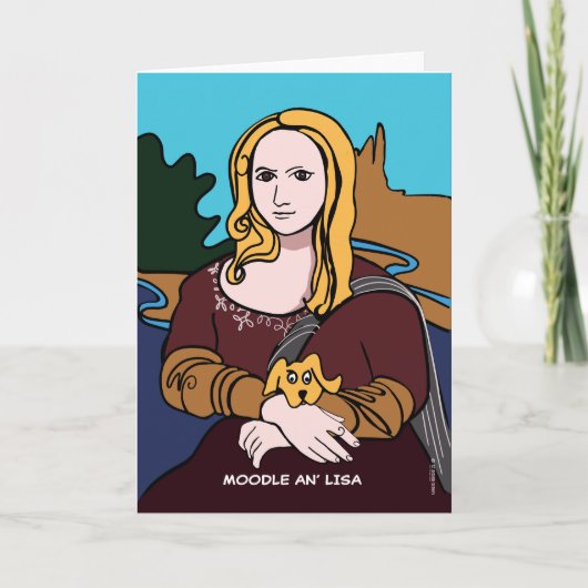 Moodle An' Lisa Funny Dog Gift Card Kaart (Voorkant)