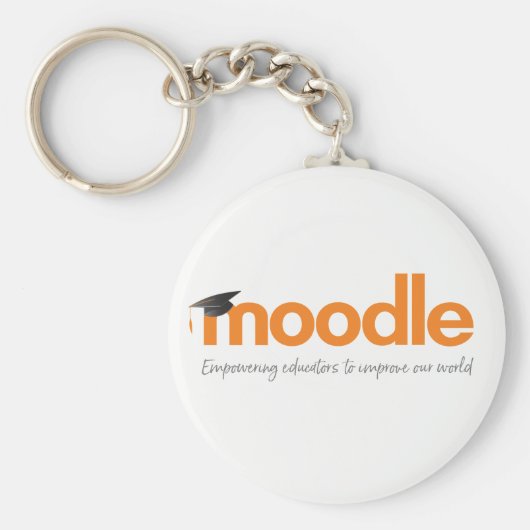 Moodle Round Key Ring Decorting Sleutelhanger (Voorkant)