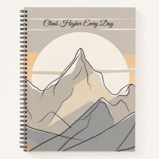 Moodline de montagne - Carnet naturel minimaliste