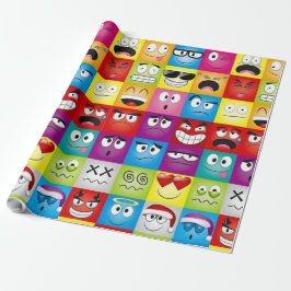 Moods and Emoticons Cadeaupapier