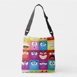 Moods and Emoticons Crossbody Tas