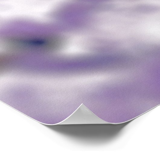 Moody Abstract Black & Blue Daisy op Paars Plant Poster (Hoek)