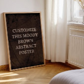 Moody achtergrond Custom Sign Rich Brown Abstract Poster