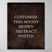 Moody achtergrond Custom Sign Rich Brown Abstract Poster (Voorkant)