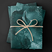 Moody Agate | Blauwgroen Groene Malachiet Rijke Je Inpakpapier Vel