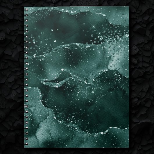 Moody Agate | Blauwgroen Groene Malachiet Rijke Je Notitieboek
