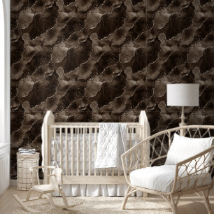 Moody Agate Bronzen Koffie Bruin Gouden Taupe Behang