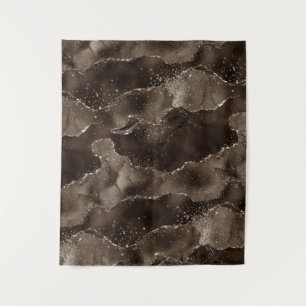 Moody Agate Coffee Bruin Gouden Brons Taupe Wandkleed