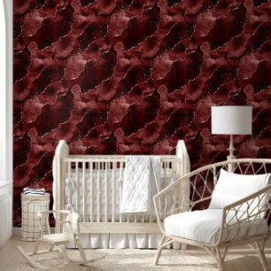 Moody Agate Henna Bloed Rode Granaat Jewel Tone Behang