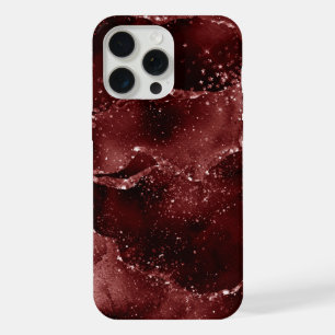 Moody Agate   Henna Bloed Rode Granaat Jewel Tone iPhone 15 Pro Max Hoesje