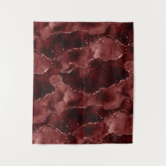 Moody Agate | Hennabloed Rood Photobooth Achtergro Wandkleed (Voorkant)