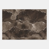 Moody Agate | Koffie Bruin Gouden Brons Taupe Inpakpapier Vel (Voorkant 2)