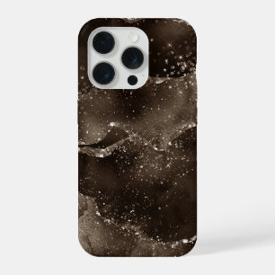 Moody Agate   Koffie Bruin Gouden Brons Taupe iPhone 15 Pro Hoesje