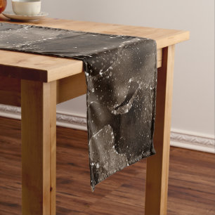 Moody Agate Koffie Bruin Gouden Brons Taupe Korte Tafelloper