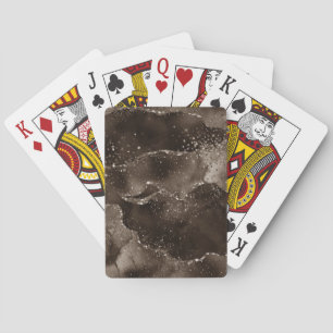 Moody Agate   Koffie Bruin Gouden Brons Taupe Pokerkaarten