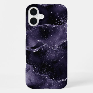 Moody Agate | Middernacht Indigo Diep Paars Glam iPhone 16 Plus Hoesje