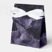 Moody Agate | Midnight Indigo Deep Paarse Glam Bedankdoosjes (Voorkant Zijde)