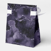 Moody Agate | Midnight Indigo Deep Paarse Glam Bedankdoosjes (Achterkant)