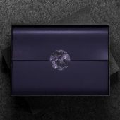 Moody Agate | Midnight Indigo Deep Paarse Glam Ronde Sticker