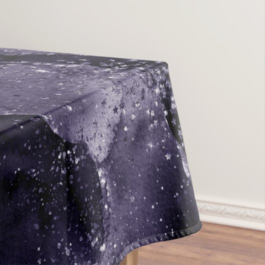 Moody Agate | Midnight Indigo Deep Paarse Glam Tafelkleed (Voorbeeld)