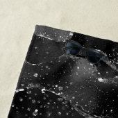 Moody Agate | Onyx Zwart Zilver Vampy Gothic Glitt Strandlaken (In situ)