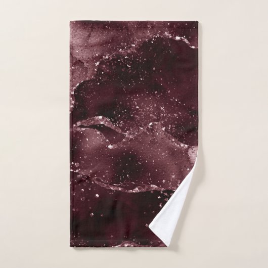 Moody Agate | Wijn Bordeaux Sangria Merlot Maroon Bad Handdoek (Handdoek)