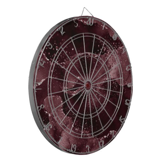 Moody Agate | Wijn Bordeaux Sangria Merlot Maroon Dartbord (Voorkant Links)