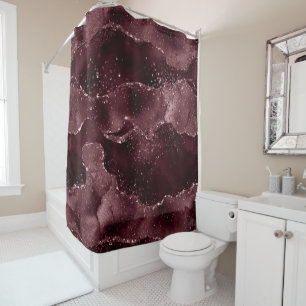 Moody Agate Wijn Bordeaux Sangria Merlot Maroon Douchegordijn