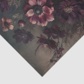 Moody Anemone Bloeit Botanische Bloemkunst Tissuepapier (Detail)