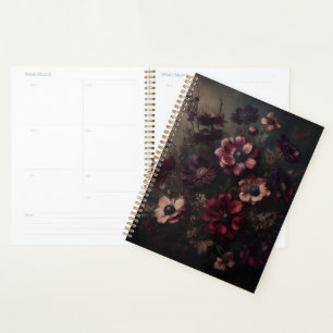 Moody Anemone Blooms Vintage Botanique Floral Art