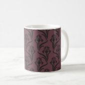 Moody Art Nouveau Irises Café Mug (Devant droit)