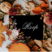Moody Automne Floral RSVP Carte de choix de repas