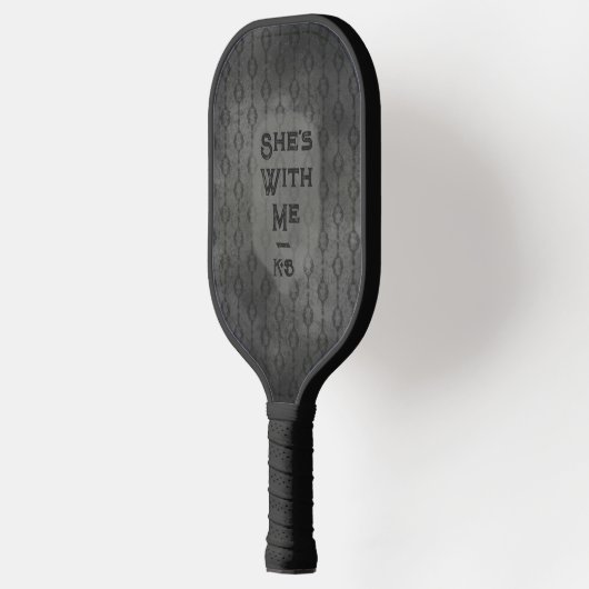 Moody Black Aangepaste Naam Jubileum Gift Paar Pickleball Paddle (Links)