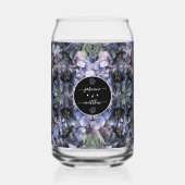 Moody Black Floral Classic Couple Names Wedding (Recto)