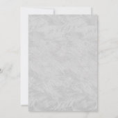 Moody Black Floral Wedding Kaart (Achterkant)