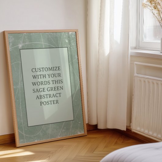 Moody Black Grey Personnalisé Poster Abstrait Élég